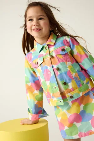 Little Bird Rainbow Confetti Heart Twill 100% Cotton Jacket9298cm