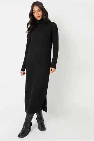 Threadbare Roll Neck Knitted Maxi Dress40