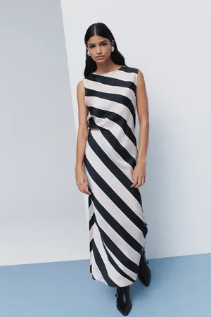 Next Sleeveless Satin Drape Waist Detail Midi Dress44