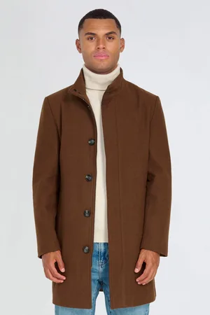 Harry Brown George Wool Melton Coat with Funnel Neck44
