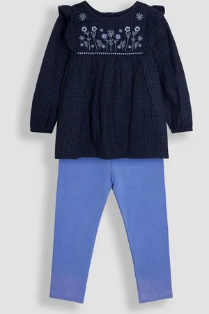 JoJo Maman Bébé Embroidered Frill Blouse And Leggings Set5