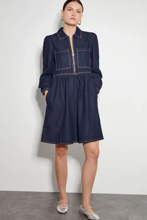Monsoon Adeena Denim Mini 100% Cotton Shirt DressXXL