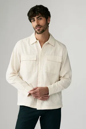 Next Overhemd van 100% katoen met textuur, wafelpatroon en lange mouwenLarge