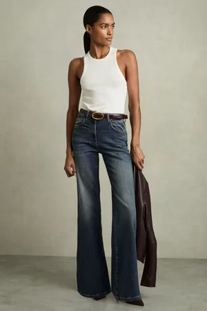 Reiss Bonnie Mid-Rise Flared Jeans28