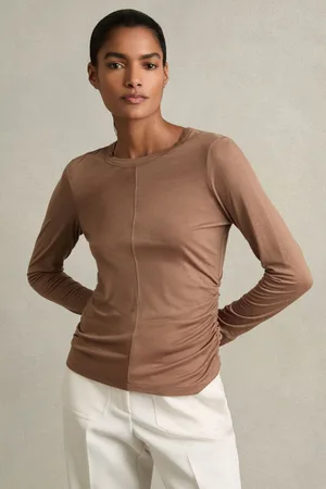 Reiss Sierra Ruched Side Crew-Neck TopXS
