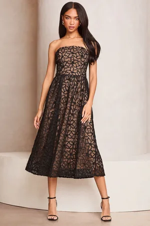 Lipsy London Premium Lace Bandeau Prom Midi Dress38