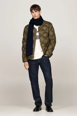Tommy Hilfiger Pima katoen/kasjmier sjaal met vlagEén