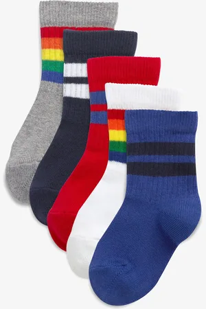 Next Cushioned Footbed Cotton Rich Ribbed Tipped Socks 5 PackUK 3