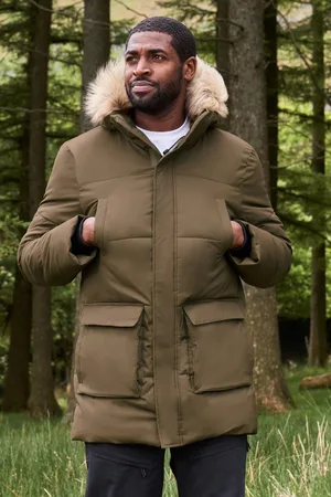 Mountain Warehouse Fern waterbestendige gewatteerde parkajas voor herenL