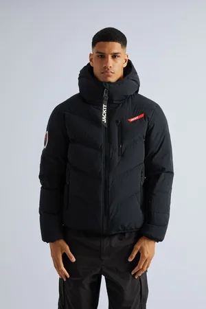 Jack1t Lock Hood Puffer Black JacketL