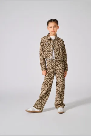 ONLY Wide Leg Leopard Print Animal Jeans13 Jaar (158cm)
