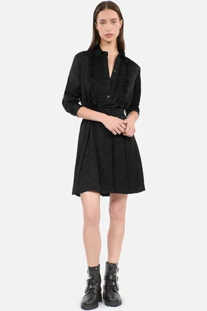 The Kooples Neck Tie Mini Shirt Dress42