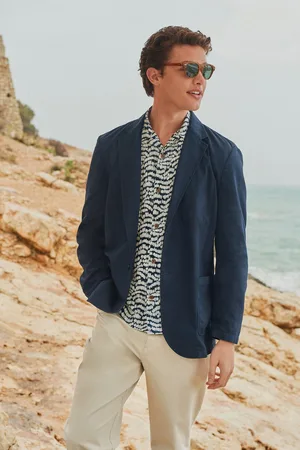 Next Slim-fit blazer met garment-dye42 S