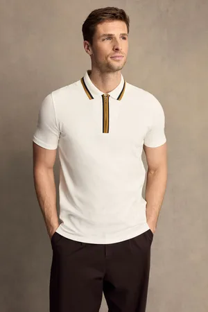 Paul Smith Quarter Zip White Polo ShirtXXL