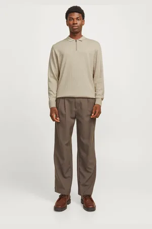 JACK & JONES Quarter Zip Knitted Polo ShirtM