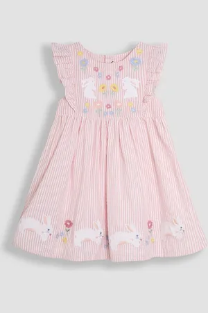JoJo Maman Bébé Appliqué Seersucker Summer Dress8692cm