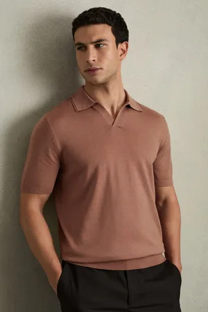 Reiss Duchie Merino Wool Open-Collar Polo ShirtXL