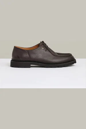 Reiss Hatton Leather Moccasin-Toe Lace-Up ShoesEU 44 (UK 10)