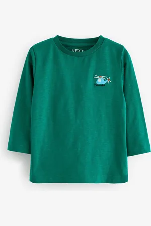 Next 100% Cotton Long Sleeves Semi Plain T-Shirt (3mths-7yrs)3