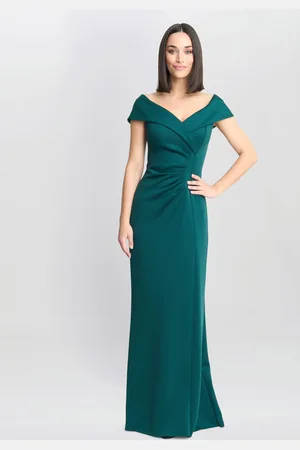 Gina Bacconi Green Carolyn Off The Shoulder Maxi Dress50
