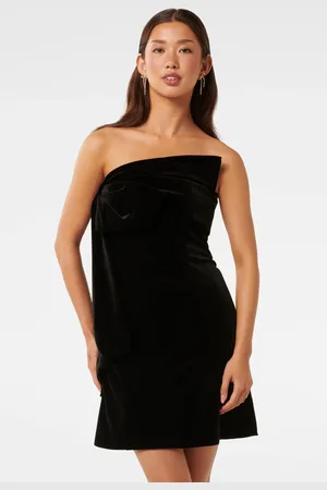 Forever New Maia Velvet Bow Mini Dress38