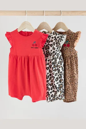 Next Baby Printed 100% Cotton Rompers 3 Pack5662cm