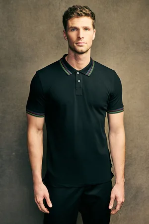Paul Smith Zebra Print Logo Black Polo ShirtS