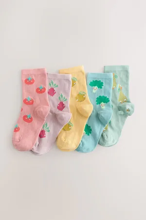 Next 5 Pack Cotton Rich Fruit and Vegetable Ankle Socks