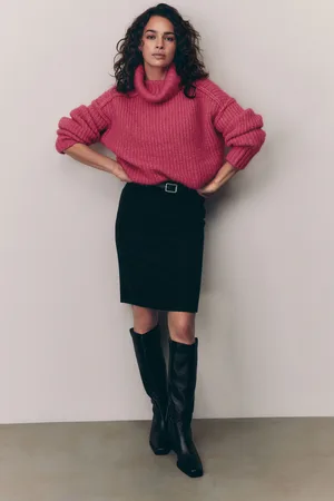 Next Belted Knee Length Skirt46 R