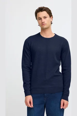 Blend Washed Crew Neck 100% Cotton Knitted Sweat JumperXXL