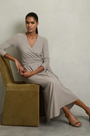 Reiss Madeline Jersey Wrap-Tie Midi Dress32