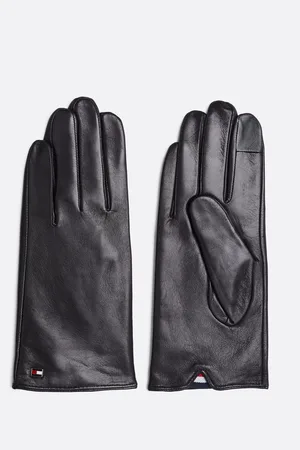 Tommy Hilfiger Essential Enamel Flag Leather GlovesS-M