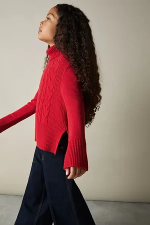Reiss Carina Wool-Blend Cable-Knit Roll-Neck Jumper11