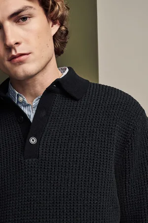 Next Relaxed Fit Chenille Texture Polo ShirtS