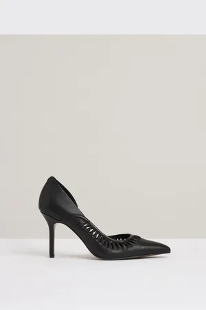 Reiss Marlene Leather Twist Detail Court ShoesEU 37 (UK 4)