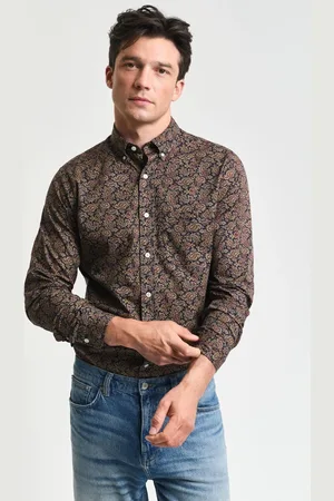 GANT Regular Paisley Printed 100% Cotton Shirt3XL