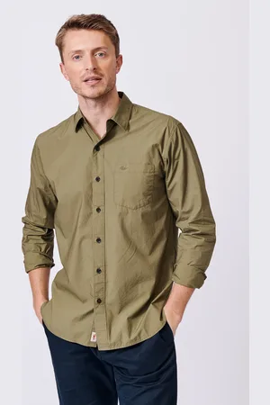 Aubin Green Gladstone Poplin 100% Cotton ShirtM