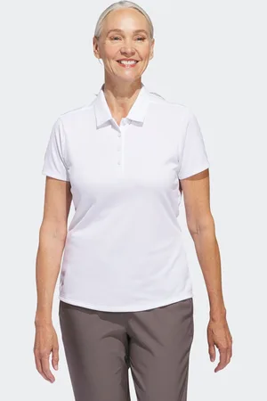 adidas Womens Solid Short Sleeve Polo ShirtS