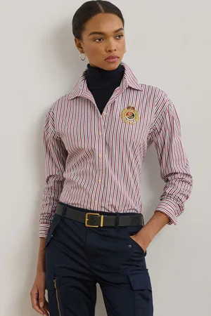 Ralph Lauren Kotta Striped Relaxed Fit Embroidered Logo Shirtsmall
