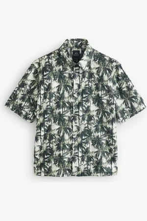 Armani Exchange Bedrukt overhemd met korte mouwen van 100% katoenSmall