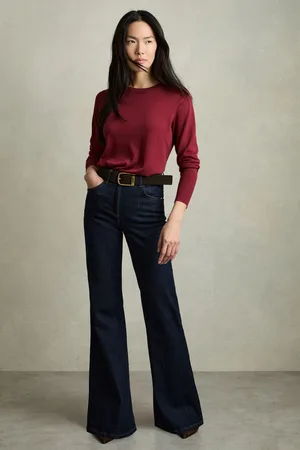 Reiss Wendy Fine-Knit Crew-Neck Jumper With CashmereXL
