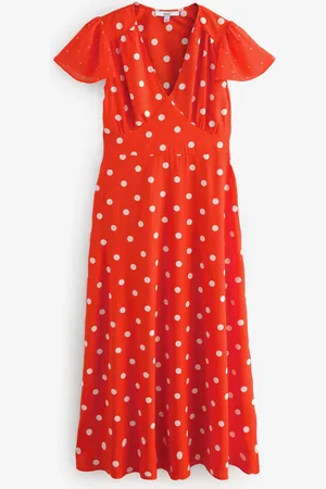 Next Flutter Sleeve V-Neck Tie Waist Maxi Dress34