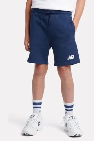 New Balance Boys 100% Cotton French Terry Stacked Logo Shorts10