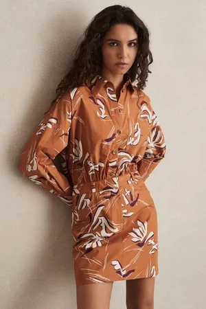 Reiss Valia Cotton Printed Shirt Dress32
