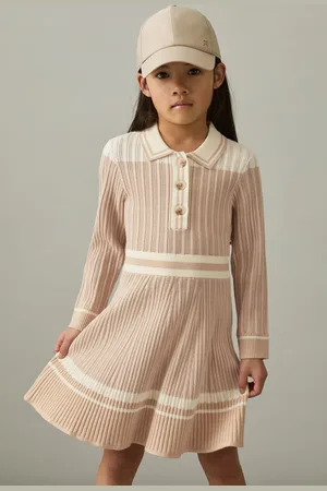 Reiss Colette Rib-Knit Pointelle Flared Dress12