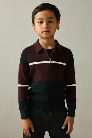 Reiss Tokyo slim-fit overhemd met kleurvlakken en halve rits6