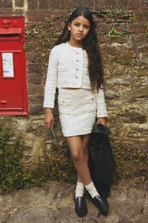 Reiss Felicity Tweed-Effect Knitted Mini Skirt with Merino6