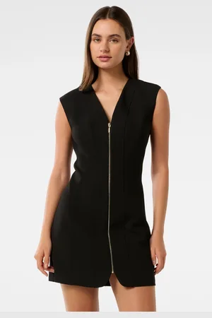 Forever New Hannah Zip Front Mini Dress36
