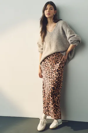 Next Midirok van satijn met print46 Petite