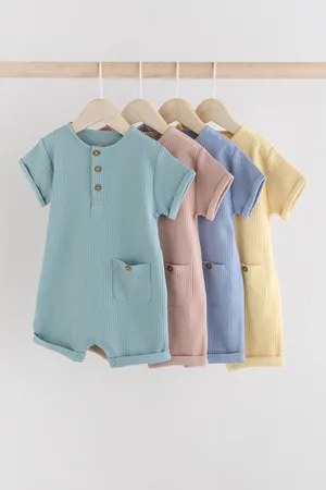 Next Baby Jersey 100% Cotton Rompers 4 Pack56cm